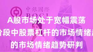 A股市场处于宽幅震荡周期的阶段中股票杠杆的市场情绪趋势研判